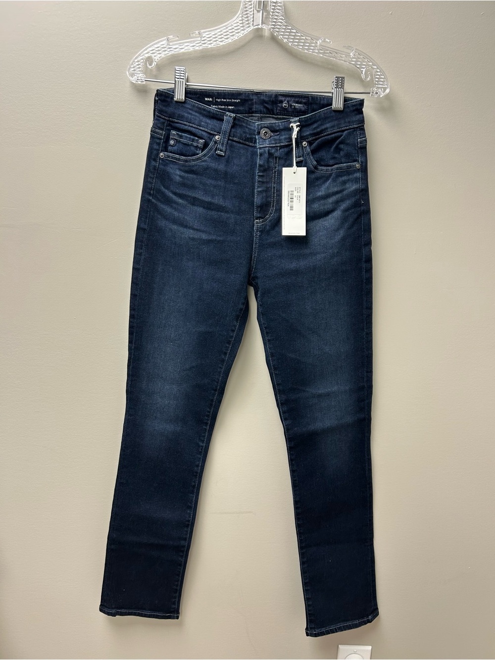 AG Adriano Goldschmied Mari High-Rise Slim Straight Dark Wash